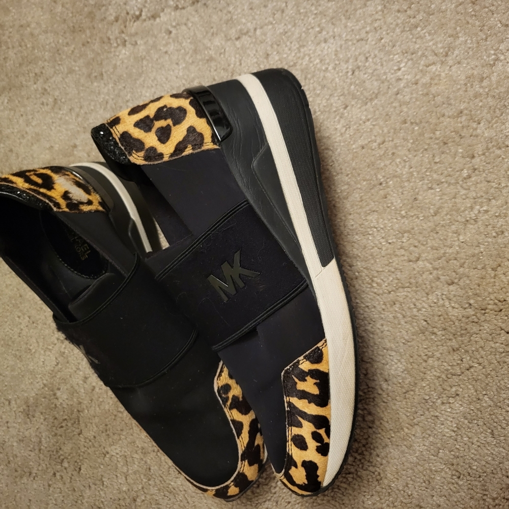 Michael Kors Sneakers Black/Leopard Size8M